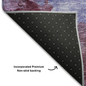 HomeRoots 10' X 14' Purple And Lavender Abstract Area Rug - Modern, Washable, UV-Protected, Stain-Resistant Design 686180