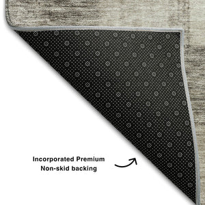 HomeRoots 10' X 14' Beige and Taupe Geometric Area Rug - Washable, Stain Resistant, UV Protected for Homes 686198