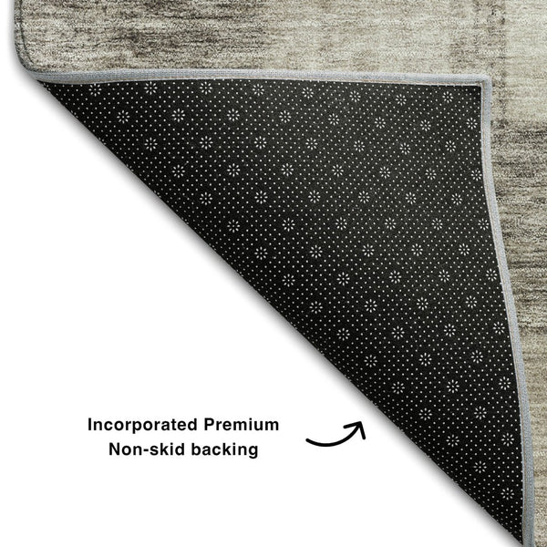 HomeRoots 10' X 14' Beige and Taupe Geometric Area Rug - Washable, Stain Resistant, UV Protected for Homes 686198