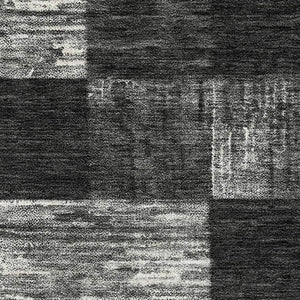 HomeRoots 9' X 12' Washable Geometric Area Rug in Black, Gray & Silver - Durable, UV-Protected & Stylish! 686203