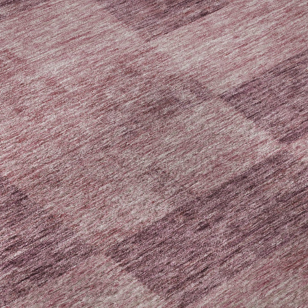 HomeRoots 8' Blush and Pink Geometric Round Rug - Stylish, Washable, UV-Protected for Busy Homes & Playspaces 686207