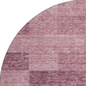 HomeRoots 8' Blush and Pink Geometric Round Rug - Stylish, Washable, UV-Protected for Busy Homes & Playspaces 686207