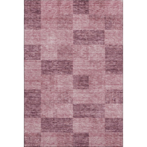 HomeRoots 8' X 10' Blush Pink Geometric Area Rug - Durable, Washable, UV-Protected, Ideal for Homes with Kids & Pets 686208