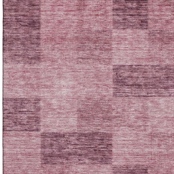HomeRoots 8' X 10' Blush Pink Geometric Area Rug - Durable, Washable, UV-Protected, Ideal for Homes with Kids & Pets 686208