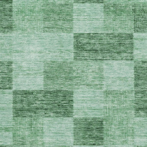 HomeRoots 5' X 8' Green & Mint Geometric Area Rug - Washable, Durable, UV-Protected - Perfect for Any Space! 686224