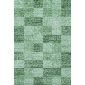 HomeRoots 5' X 8' Green & Mint Geometric Area Rug - Washable, Durable, UV-Protected - Perfect for Any Space! 686224