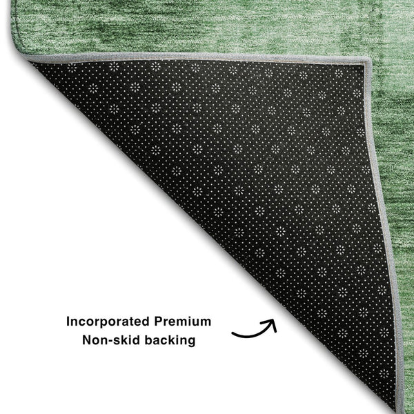HomeRoots 8' X 10' Modern Green & Mint Geometric Area Rug - Washable, UV Protected, Stylish & Durable Design 686226