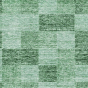 HomeRoots 8' X 10' Modern Green & Mint Geometric Area Rug - Washable, UV Protected, Stylish & Durable Design 686226
