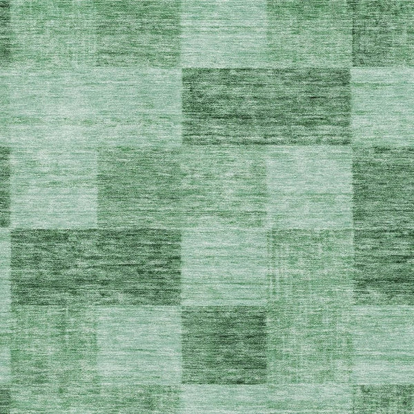 HomeRoots 8' X 10' Modern Green & Mint Geometric Area Rug - Washable, UV Protected, Stylish & Durable Design 686226