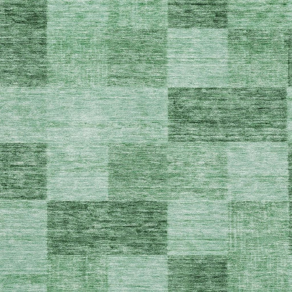 HomeRoots 9' X 12' Geometric Area Rug - Stylish Green & Mint Washable, UV Protected, Perfect for Pets & Kids! 686227