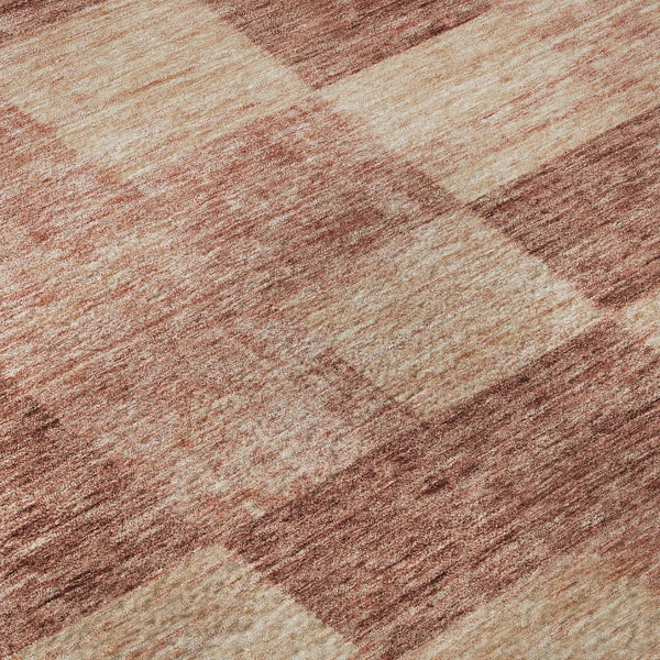 HomeRoots 10' X 14' Rust and Copper Geometric Area Rug - Stylish, Durable, Stain-Resistant, UV Protected Design 686234