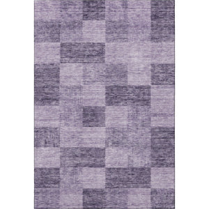 HomeRoots 5' X 8' Vibrant Purple & Lavender Geometric Washable Area Rug with UV Protection for Modern Homes 686236