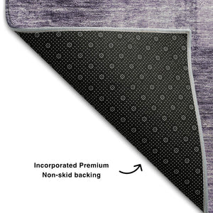 HomeRoots 8' X 10' Bold Purple & Lavender Geometric Washable Area Rug with UV Protection for Modern Homes 686238