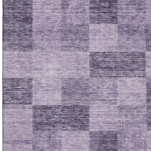 HomeRoots 8' X 10' Bold Purple & Lavender Geometric Washable Area Rug with UV Protection for Modern Homes 686238
