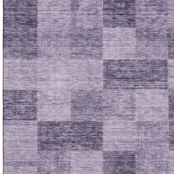 HomeRoots 8' X 10' Bold Purple & Lavender Geometric Washable Area Rug with UV Protection for Modern Homes 686238