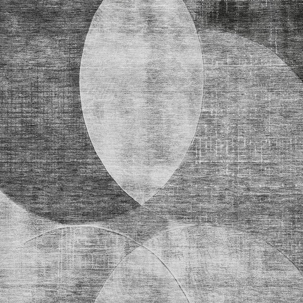 HomeRoots 9' X 12' Gray & Silver Geometric Area Rug - Washable, UV Protected, Stain Resistant for Busy Homes 686263
