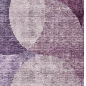 HomeRoots 8' X 10' Geometric Purple Lilac & Mauve Area Rug - Washable, Stain Resistant, UV Protected Style Upgrade 686280