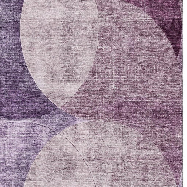 HomeRoots 8' X 10' Geometric Purple Lilac & Mauve Area Rug - Washable, Stain Resistant, UV Protected Style Upgrade 686280