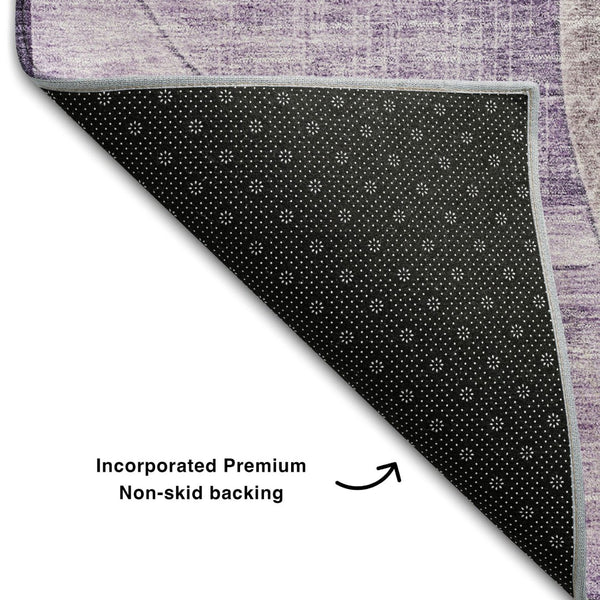 HomeRoots 10' X 14' Purple Lilac & Mauve Geometric Area Rug - Washable, Stain Resistant, UV Protected Design 686282