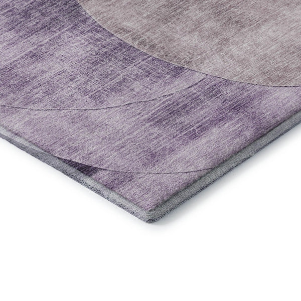 HomeRoots 10' X 14' Purple Lilac & Mauve Geometric Area Rug - Washable, Stain Resistant, UV Protected Design 686282