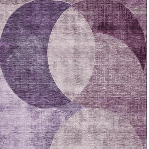 HomeRoots 10' X 14' Purple Lilac & Mauve Geometric Area Rug - Washable, Stain Resistant, UV Protected Design 686282