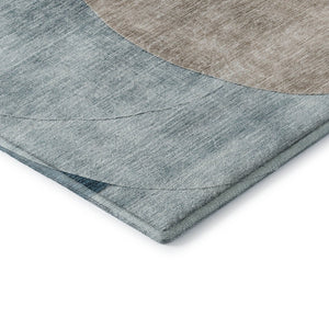 HomeRoots 9' X 12' Geometric Washable Area Rug in Rust, Teal & Beige – UV Protected, Stylish & Durable Design 686287