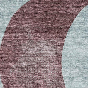 HomeRoots 5' X 8' Teal, Mauve & Blush Geometric Area Rug – Washable, UV Protected & Perfect for Busy Homes! 686302