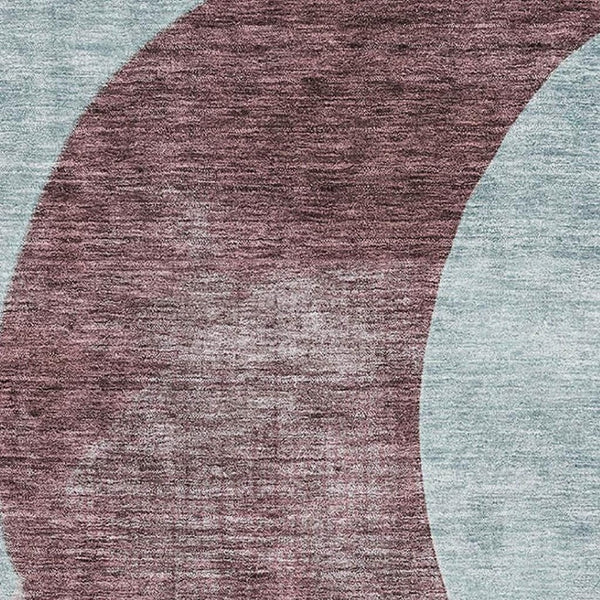 HomeRoots 5' X 8' Teal, Mauve & Blush Geometric Area Rug – Washable, UV Protected & Perfect for Busy Homes! 686302