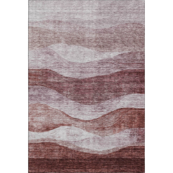 HomeRoots 5' X 8' Blush and Pink Abstract Area Rug - Washable, Stain-Resistant, UV Protected for Homes 686314
