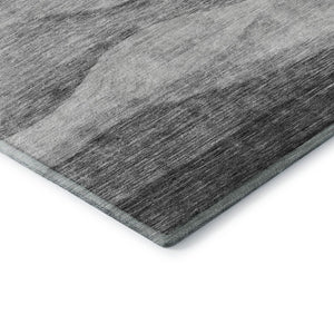 HomeRoots 10' Gray and Silver Abstract Area Rug - Washable, UV Protected, Stain Resistant for Modern Homes 686324