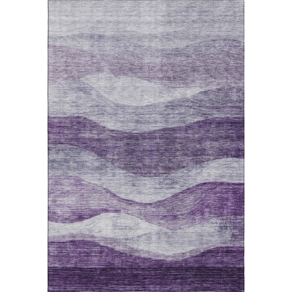 HomeRoots 9' X 12' Stylish Lavender & Lilac Abstract Area Rug - Washable, Durable, UV Protected for Easy Care 686335