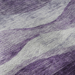 HomeRoots 9' X 12' Stylish Lavender & Lilac Abstract Area Rug - Washable, Durable, UV Protected for Easy Care 686335
