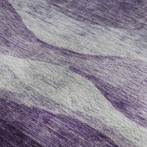 HomeRoots 10' X 14' Abstract Lavender & Lilac Washable Area Rug with UV Protection for Kids & Pets' Spaces 686336