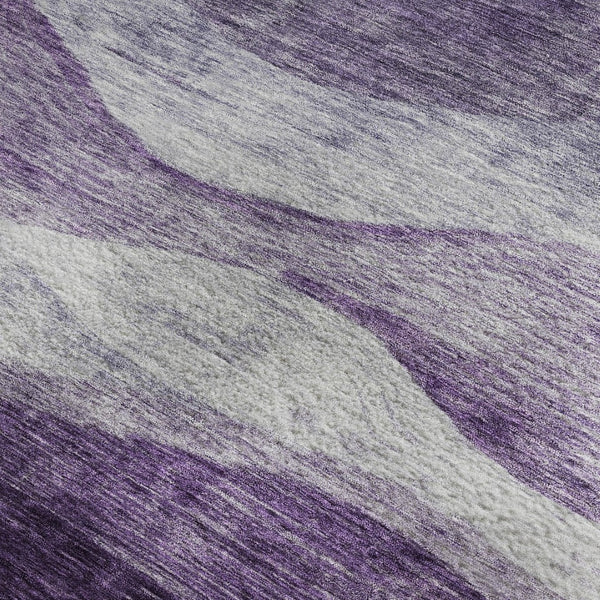 HomeRoots 10' X 14' Abstract Lavender & Lilac Washable Area Rug with UV Protection for Kids & Pets' Spaces 686336