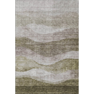 HomeRoots 9' X 12' Taupe And Beige Abstract Area Rug – Washable, Stain Resistant, UV Protected for Busy Homes 686347