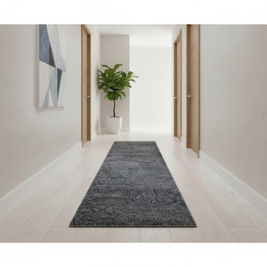 HomeRoots 10' Light Gray Runner Rug - Plush, Durable, and Stylish Perfect for Hallways and Narrow Spaces! 686368