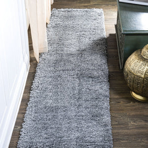HomeRoots 10' Light Gray Runner Rug - Plush, Durable, and Stylish Perfect for Hallways and Narrow Spaces! 686368