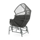 Christopher Knight Home® - Noble House - Palos Outdoor Wicker Glider Chair - Dark Gray