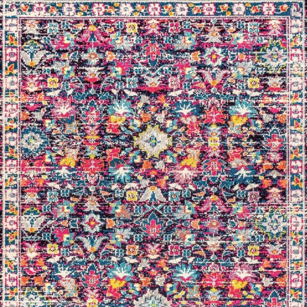Floral Polypropylene Area Rug Power Loomed Traditional Style Living Room Floor Accent Decor