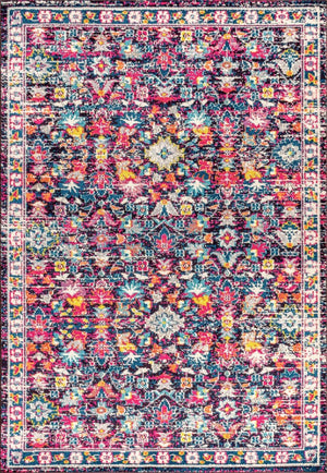 Floral Polypropylene Area Rug Power Loomed Traditional Style Living Room Floor Accent Decor