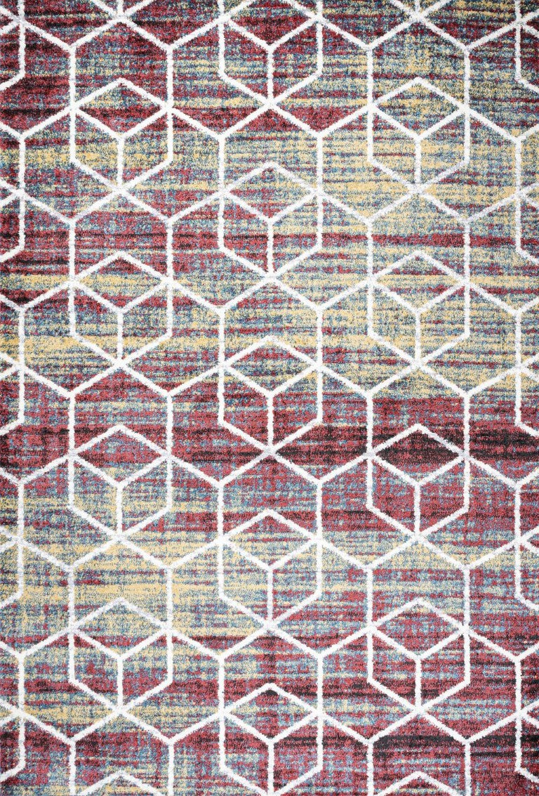 HomeRoots 5 X 8 Diamond Pattern Polypropylene Area Rug for Living Room or Bedroom 686428