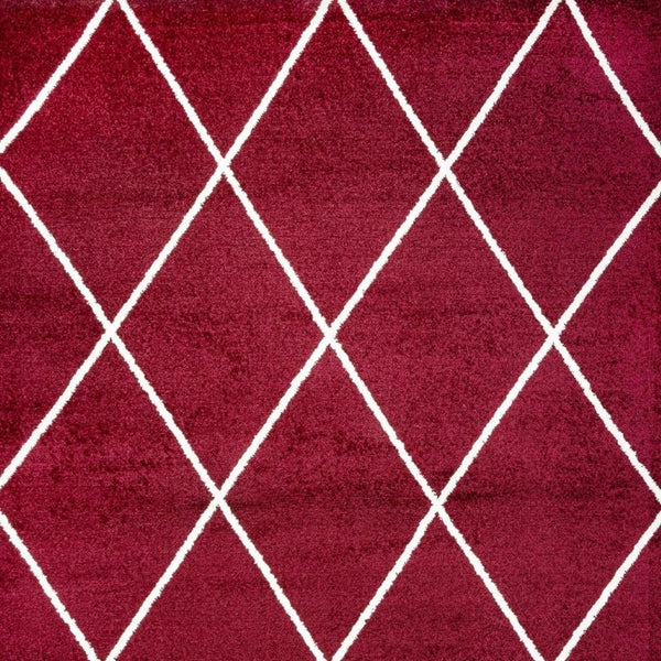 8 Foot by 10 Diamond Polypropylene Area Rug for Living and Dining Rooms
