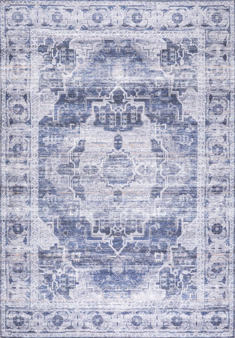 Medallion Area Rug Power Loomed Low Pile for Living Room Dining and Bedroom Decor