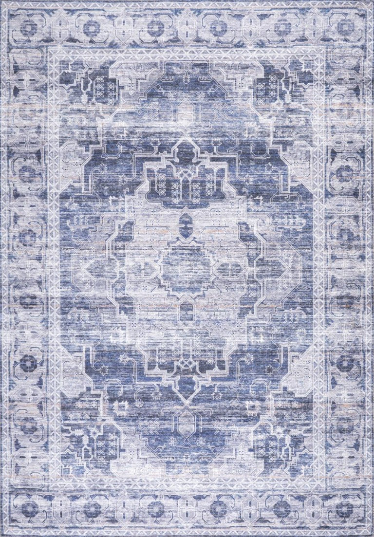 Medallion Area Rug Power Loomed Low Pile for Living Room Dining and Bedroom Decor