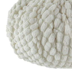 English Elm Set Of 2 White Chenille Pumpkins - Cozy Harvest Decor For Fall, Halloween & Thanksgiving Celebrations W2078P246659-GIGA