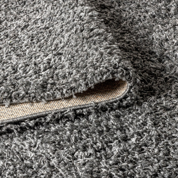 HomeRoots 8' Charcoal Runner Rug with Fringed Edges - Stylish, Durable, and Perfect for Hallways & Entryways 686611