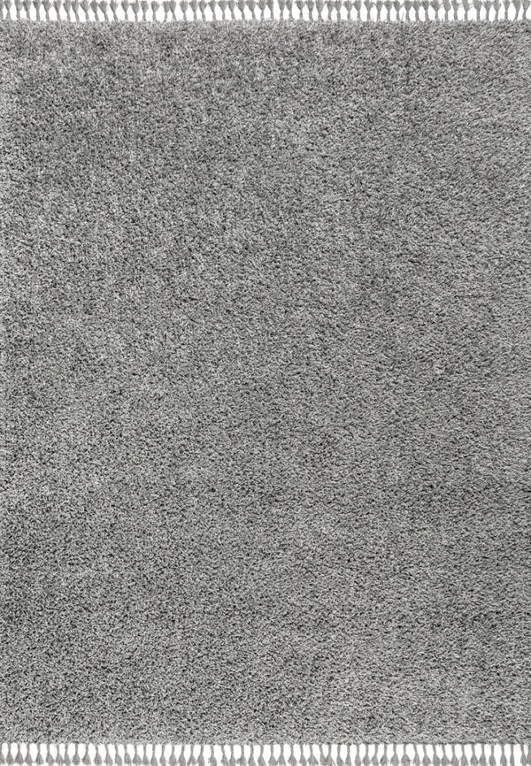 HomeRoots 4' X 6' Charcoal Area Rug with Stylish Fringe - Durable, Soft, and Versatile for Any Home Décor 686613