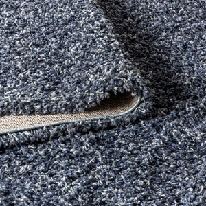HomeRoots 8' Denim Blue Runner Rug - Soft, Durable, Fringed Design Perfect for Hallways, Kitchens, and More 686616