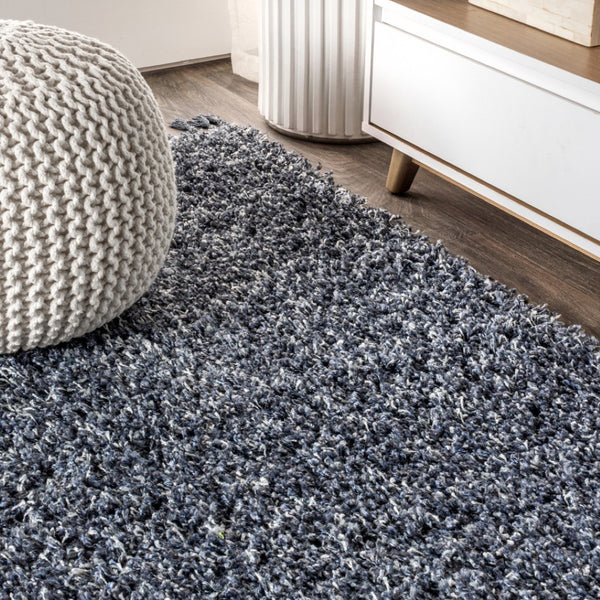 HomeRoots 8' Denim Blue Runner Rug - Soft, Durable, Fringed Design Perfect for Hallways, Kitchens, and More 686616