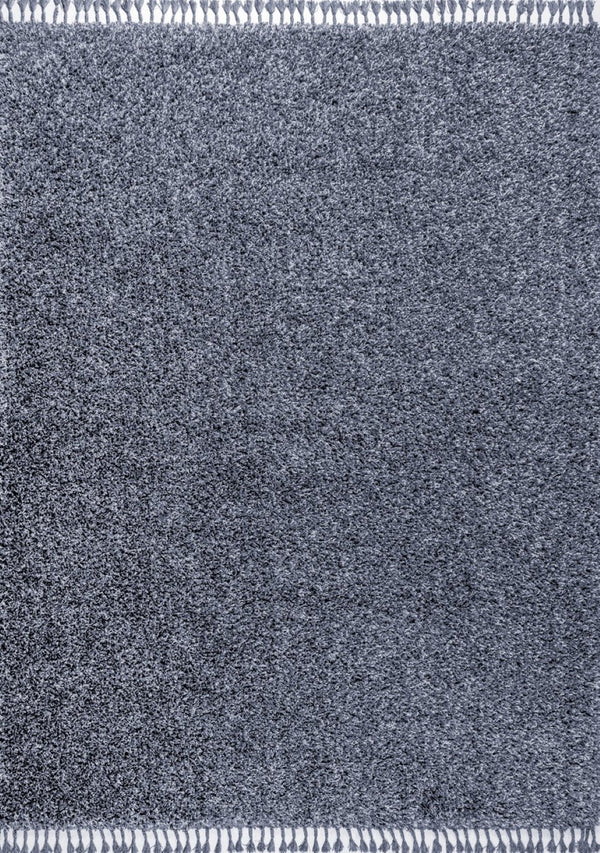 HomeRoots 4' Denim Blue Area Rug with Fringe | Stylish, Durable, and Soft for Modern Living Spaces & Décor 686618